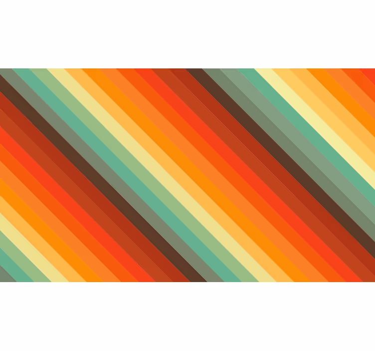 Bedroom roller blind in retro colored stripes - TenStickers