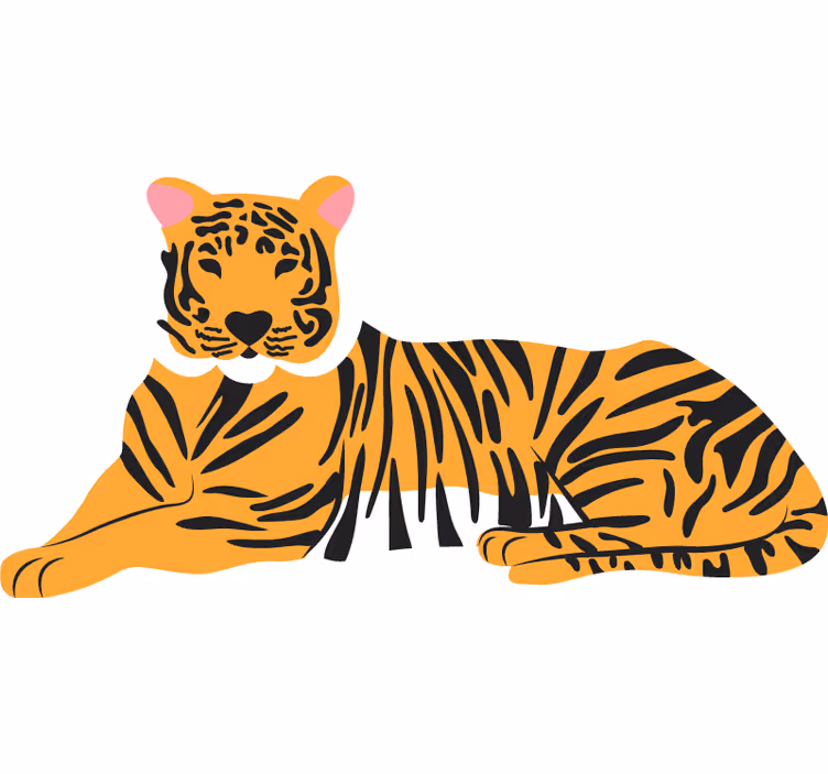 Bedroom roller blind in tiger print - TenStickers