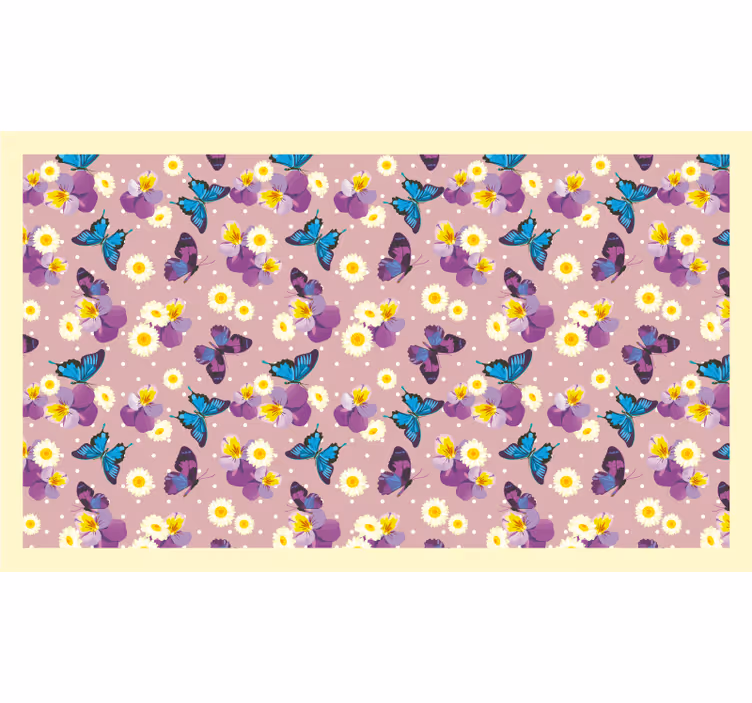 Bedroom roller blind in pink polka dot butterfly - TenStickers
