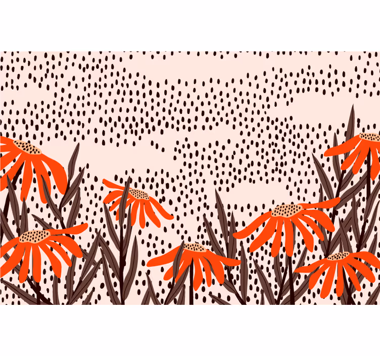 Doodle polka dots and confetti bedroom roller blind - TenStickers