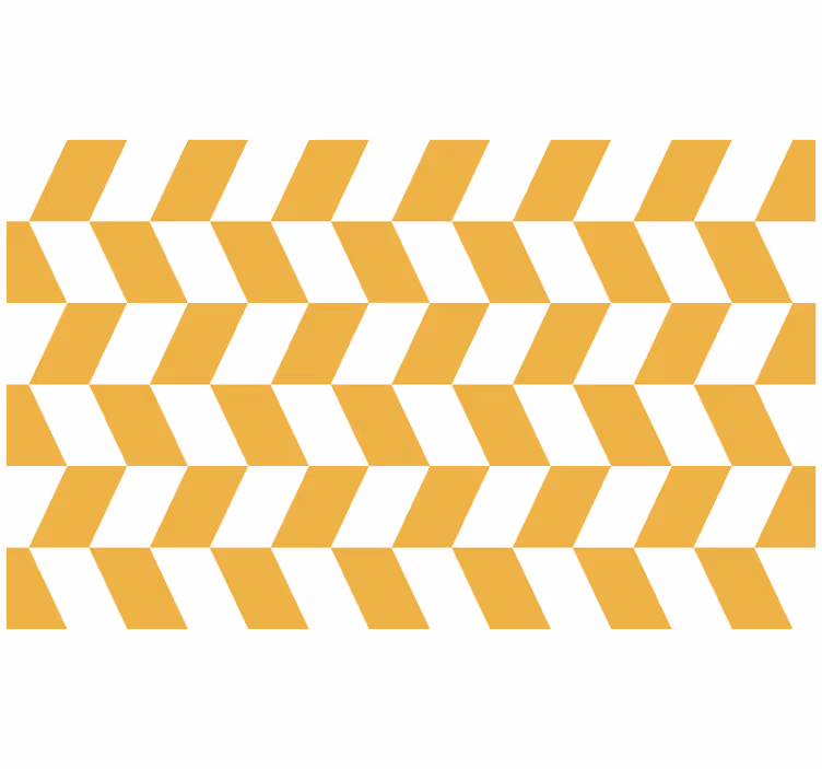 Geometric white and yellow shapes bedroom roller blind - TenStickers