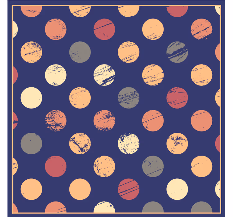 Bedroom roller blind blue circle patterned rug - TenStickers