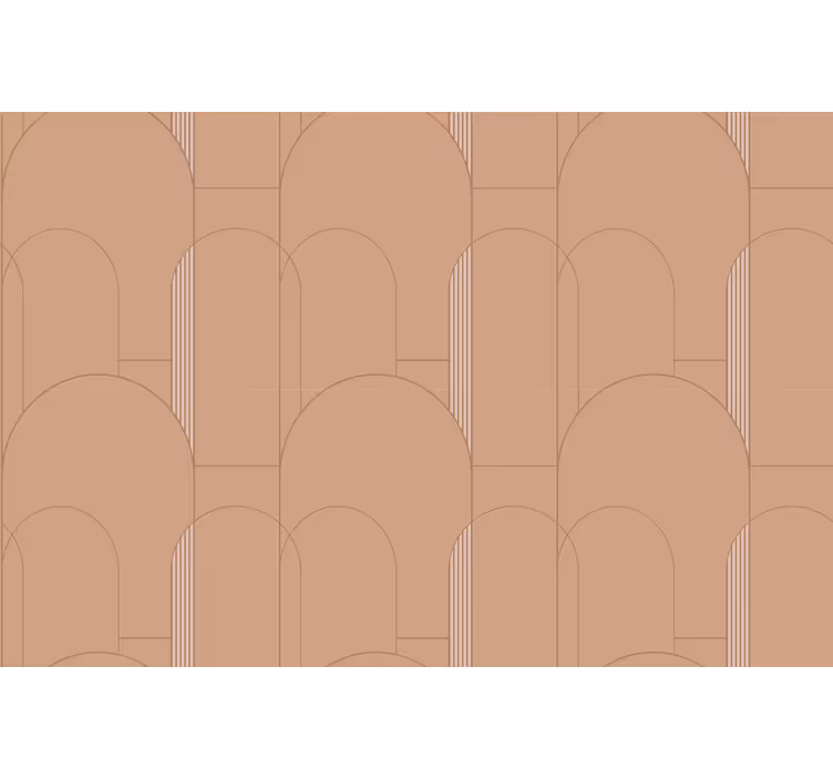 Bedroom roller blind terracotta geometric circles - TenStickers