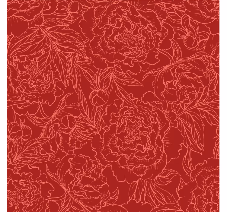 Bedroom roller blind with hollywood regency rose design - TenStickers