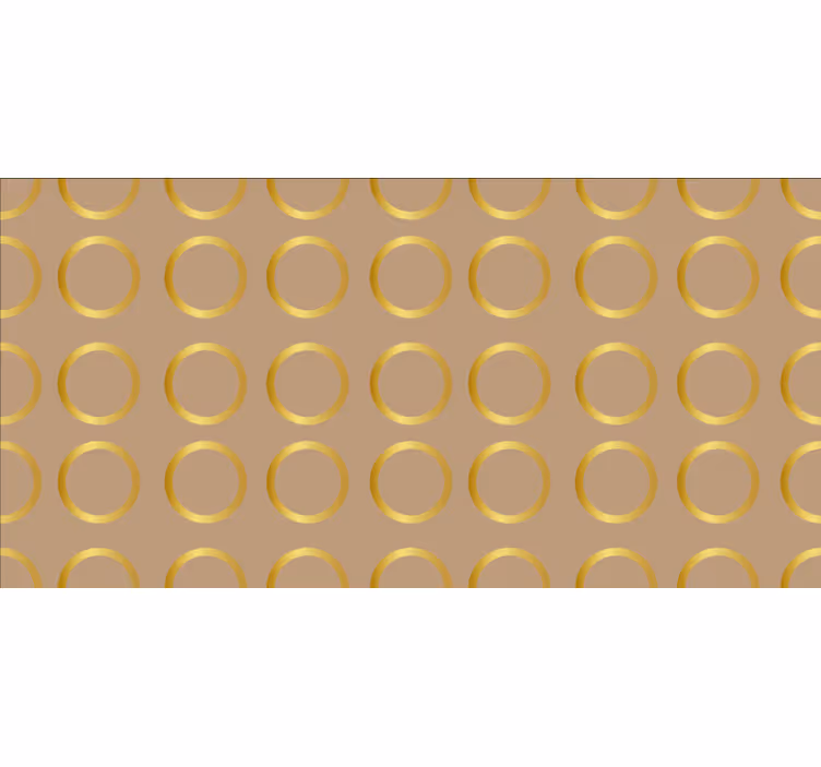 Bedroom roller blind geometric pattern golden circles - TenStickers