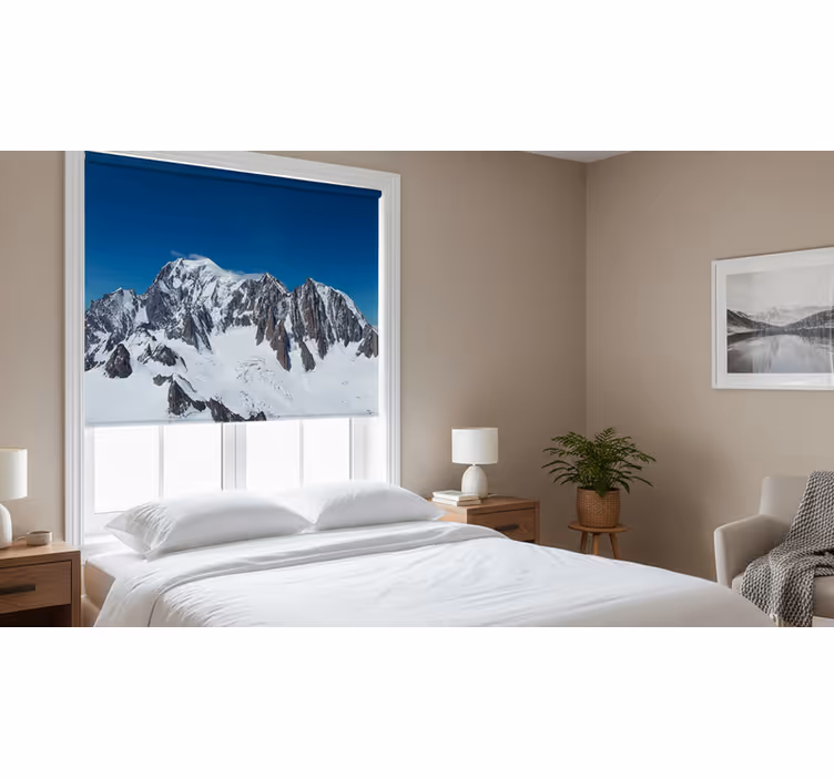 Bedroom roller blind mont-blanc landscape - TenStickers