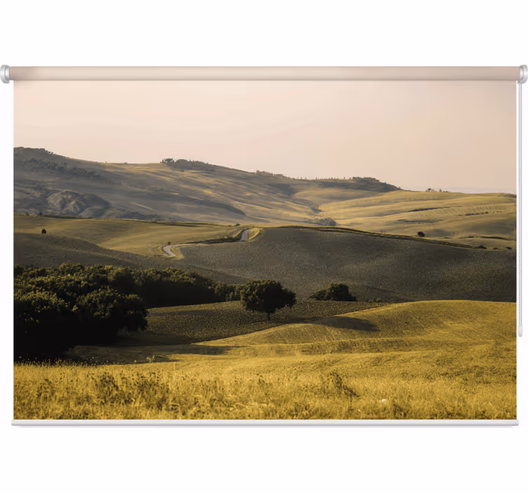 Beautiful fields of toscana landscape bedroom roller blind - TenStickers