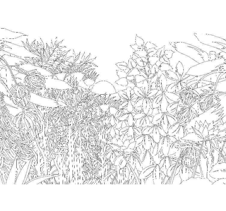 Bedroom roller blind tropical jungle design - TenStickers