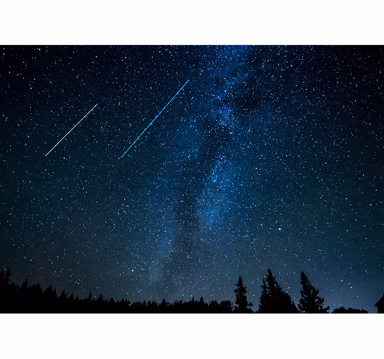 Bedroom roller blind with beautiful shooting star scene - TenStickers