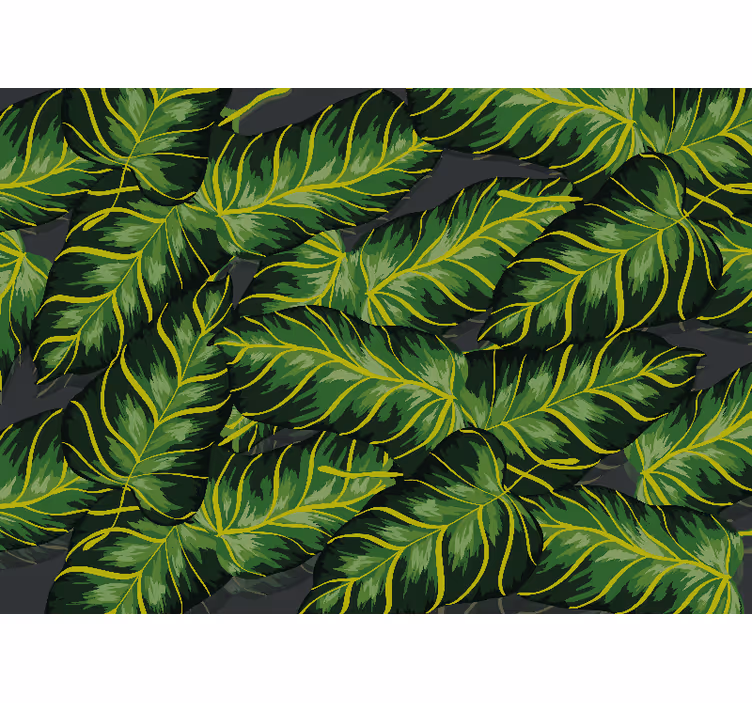 Bedroom roller blind with realistic banana leaves - TenStickers