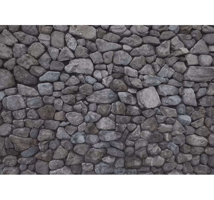 Bedroom roller blind with raw large boulder design - TenStickers