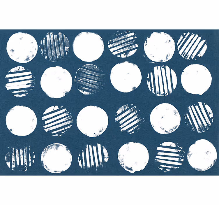 Bedroom roller blind with circle white stain design - TenStickers