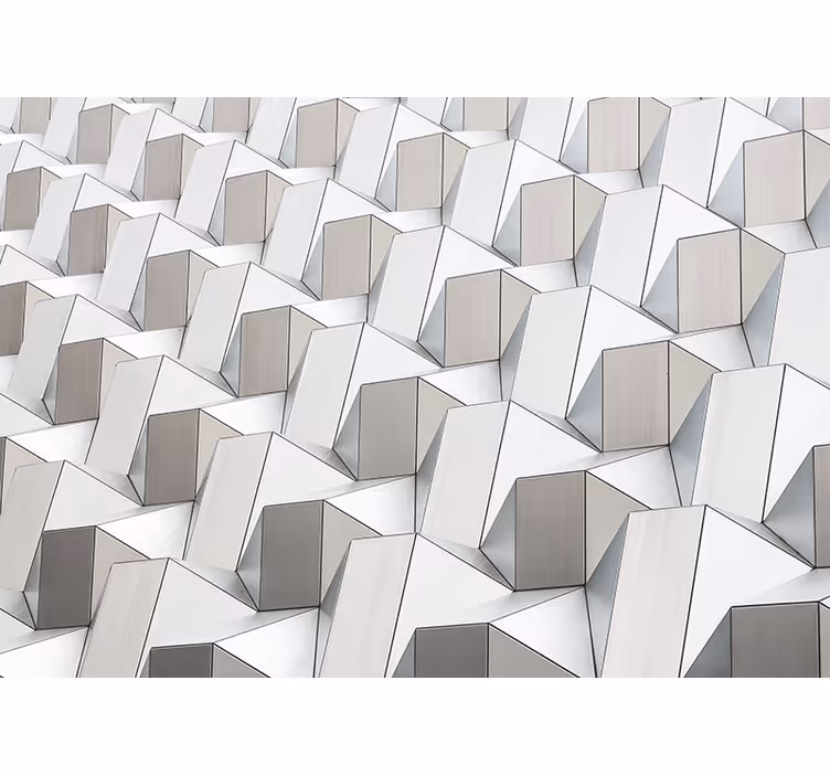 White roller blind 3d pattern in grey - TenStickers