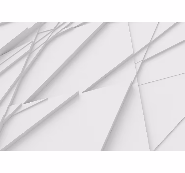 White roller blind with white triangles pattern - TenStickers