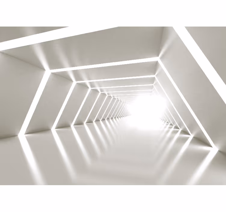 White roller blind white geometric cave - TenStickers