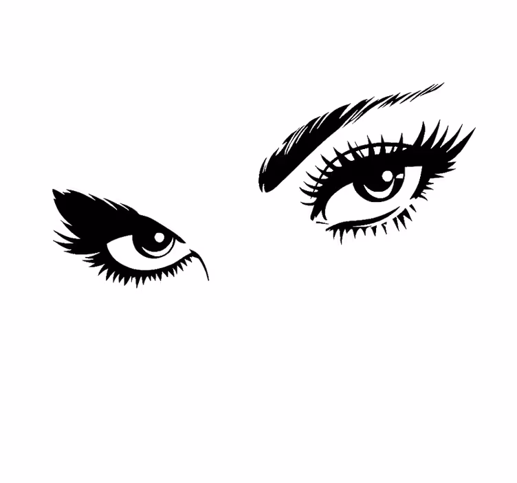 White roller blind for a woman's gaze - TenStickers