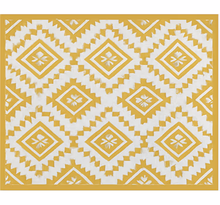 Living room roller blind with gold moroccan effect - TenStickers
