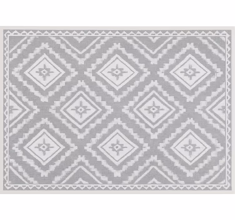 Living room roller blind silver moroccan design - TenStickers
