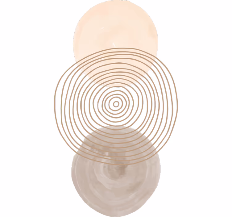 Abstract round and lines bedroom roller blind - TenStickers