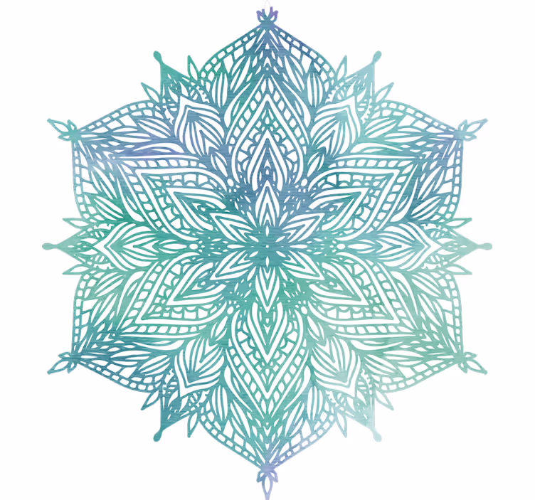 Turquoise mandala bedroom roller blind - TenStickers