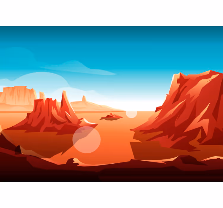 Kids roller blind desert sun - TenStickers