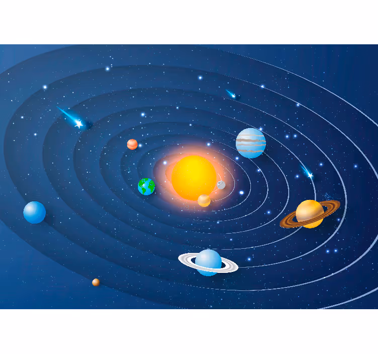 Kids roller blind solar system planets design - TenStickers