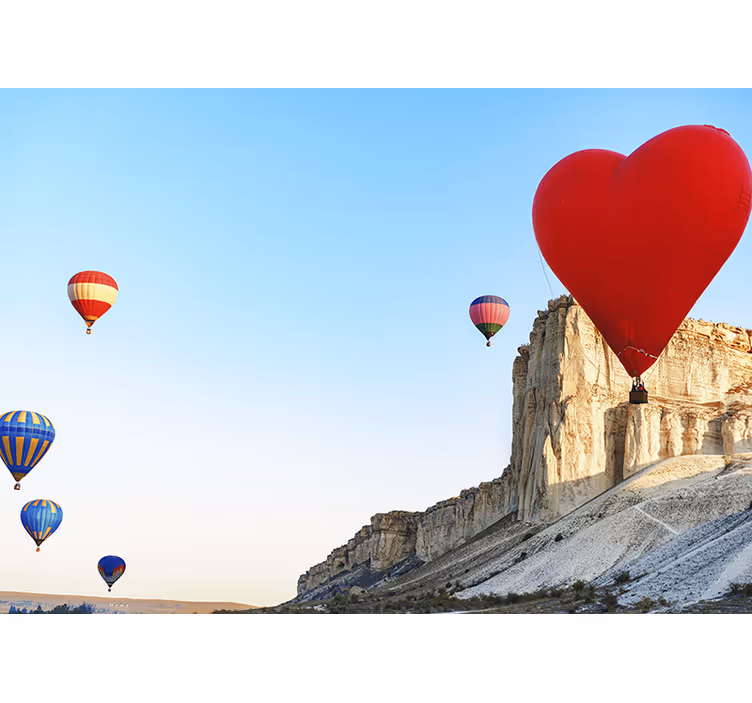 Kids roller blind with heart-shaped air balloon - TenStickers