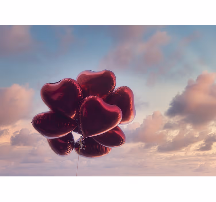 Kids roller blind vintage heart balloon design - TenStickers