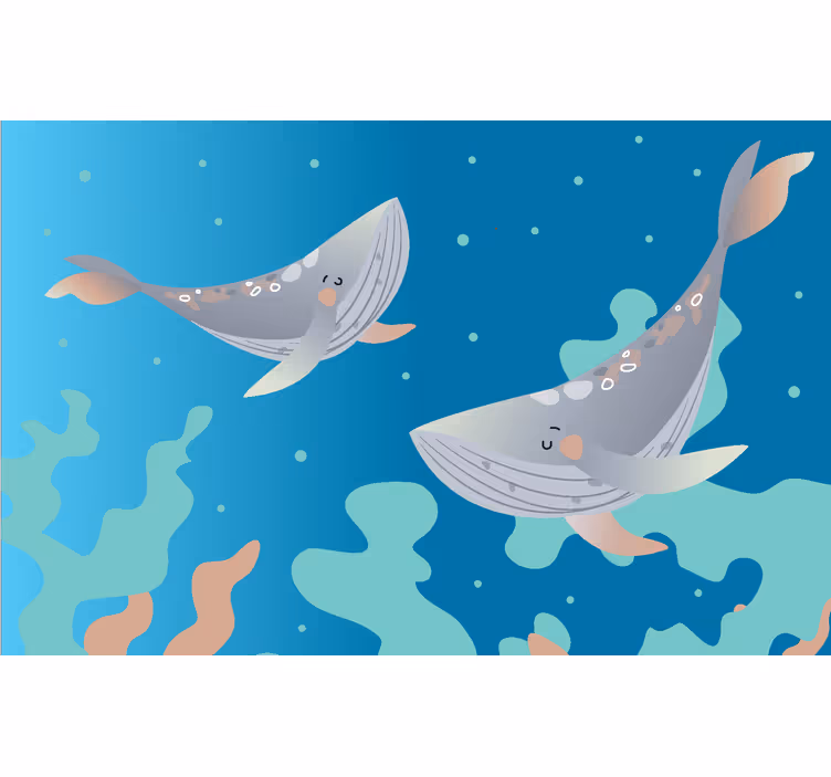 Kids roller blind ocean creatures design - TenStickers