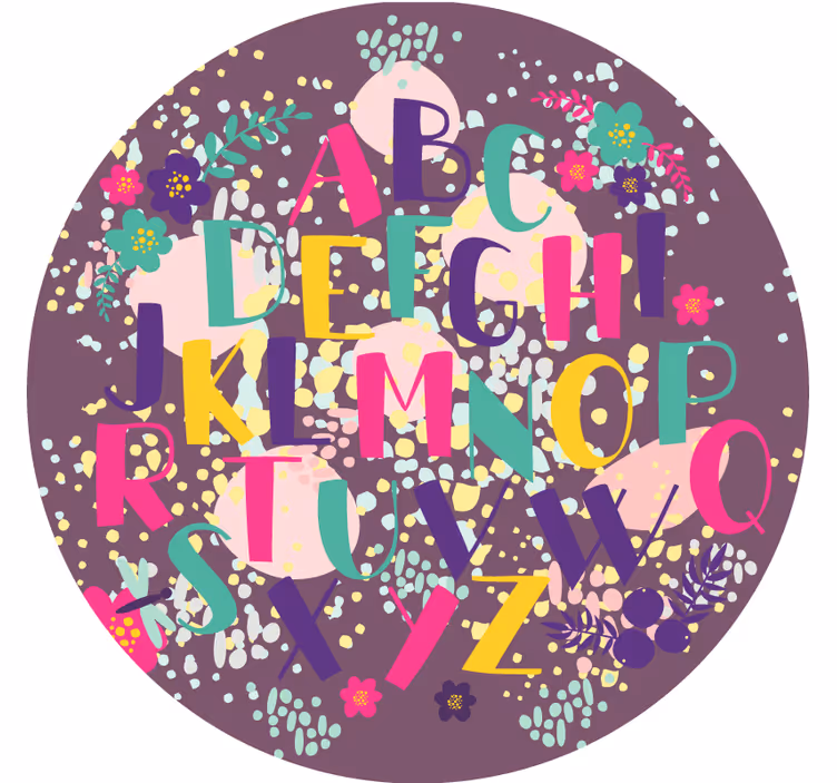 Kids roller blind alphabet learning disc - TenStickers