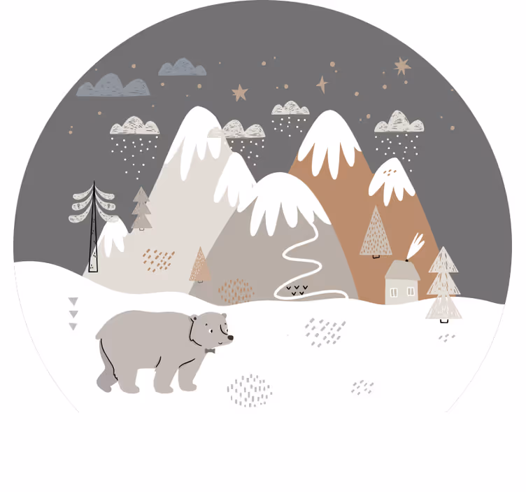 Kids roller blind wild animals scandinavian design - TenStickers