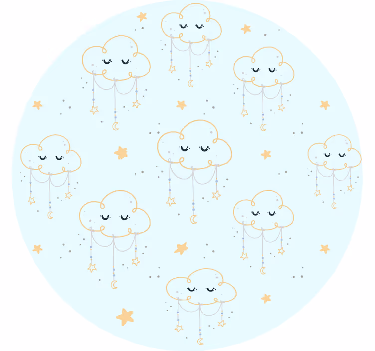 Kids roller blind cloud pattern - TenStickers