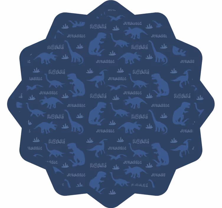 Kids roller blind with dinosaur silhouette on blue - TenStickers