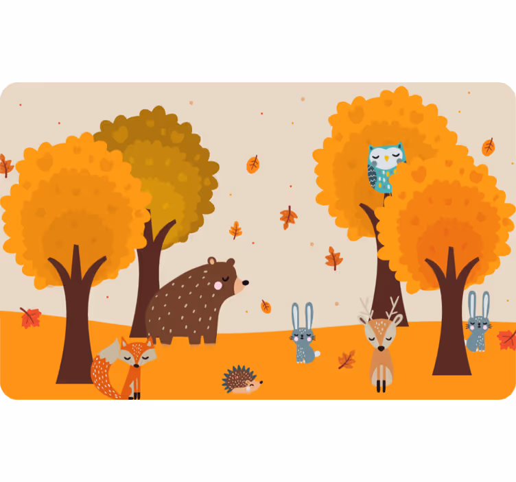 Kids roller blind cute wild animals design - TenStickers