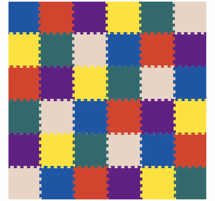 Kids roller blind with colorful squares - TenStickers