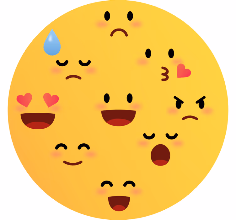 Kids roller blind with emoji faces - TenStickers