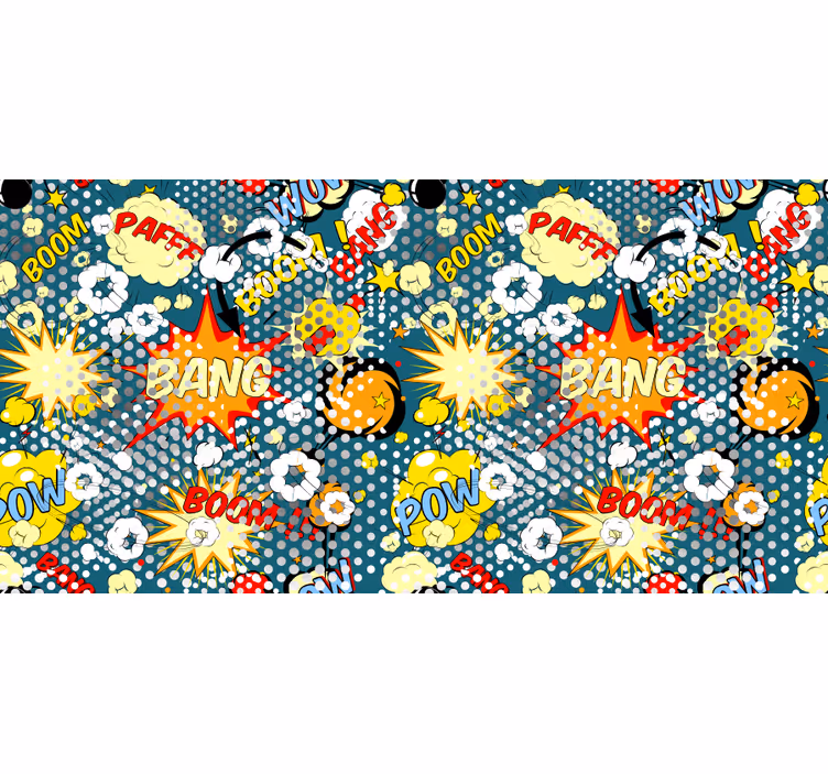 Kids roller blind comic book explosion design - TenStickers