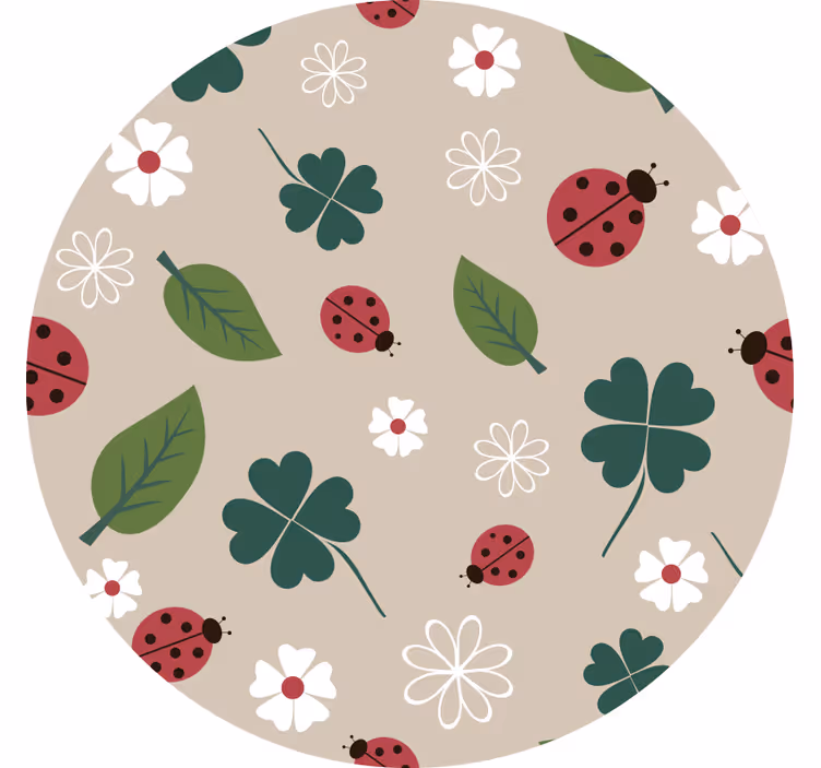 Kids roller blind leaves with ladybug - TenStickers