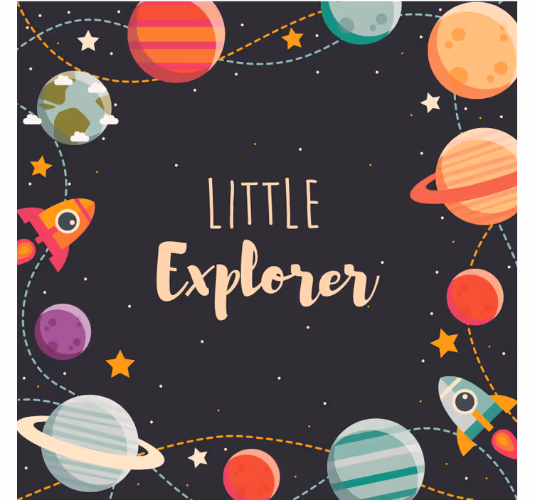 Kids roller blind custom outer space explorers - TenStickers