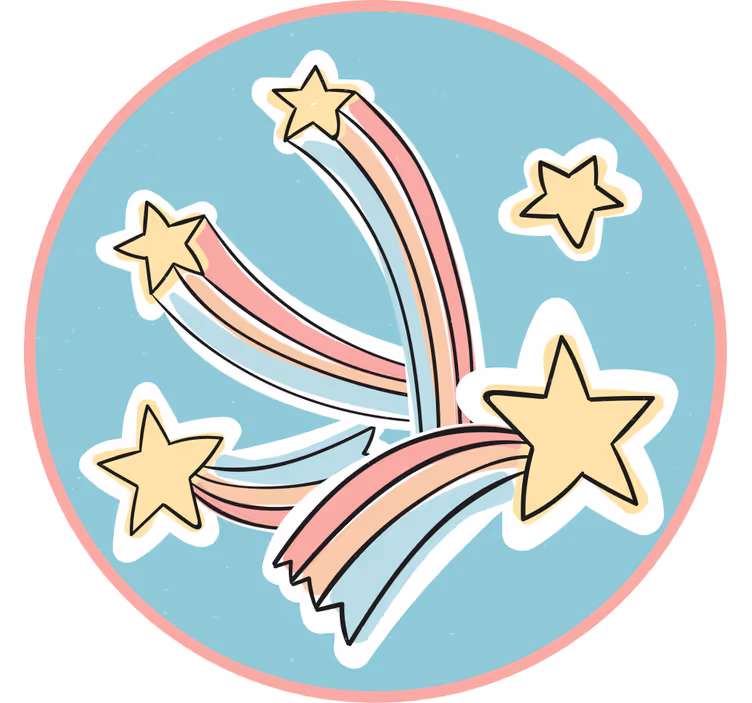 Kids roller blind shooting rainbow star - TenStickers