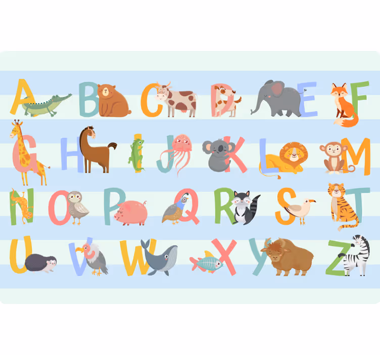 Kids roller blind alphabet with numbers - TenStickers