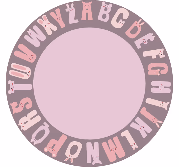 Kids roller blind round alphabet design - TenStickers