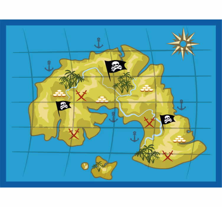 Kids roller blind usa kids adventure map - TenStickers