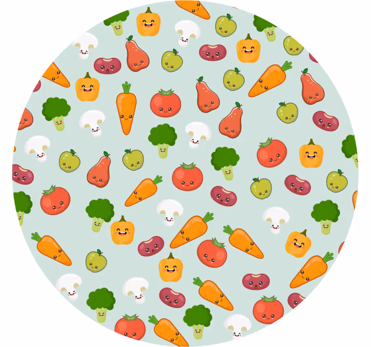 Kids roller blind anime vegetables design - TenStickers