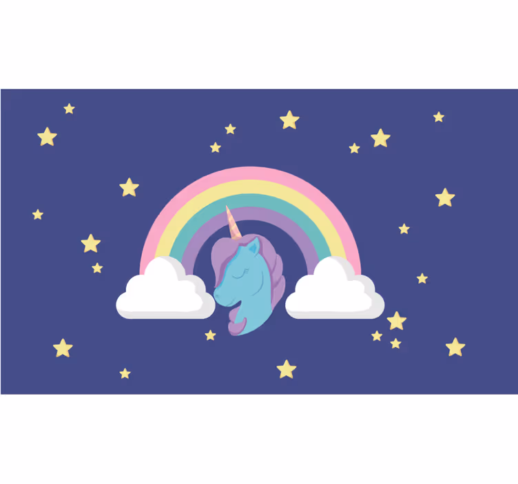 Kids roller blind anime rainbow unicorn - TenStickers