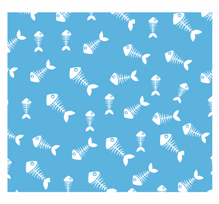 Kids roller blind fish bones design - TenStickers