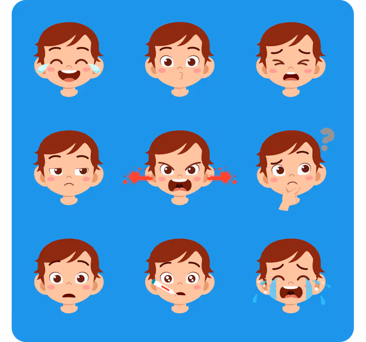 Kids roller blind joyful moments - TenStickers