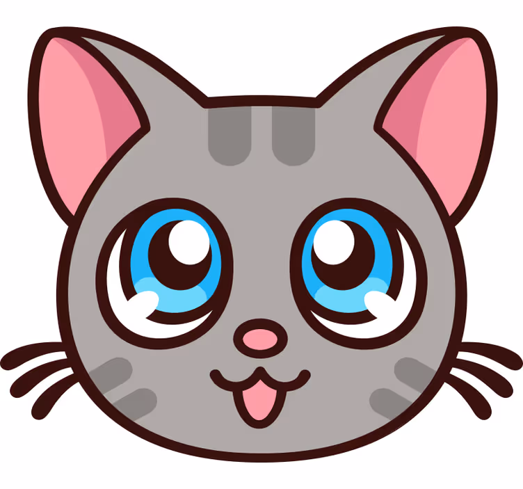 Kids roller blind anime cute cat design - TenStickers