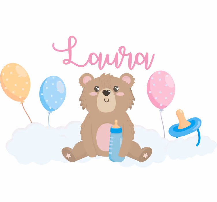 Kids roller blind cute bear design for girl - TenStickers