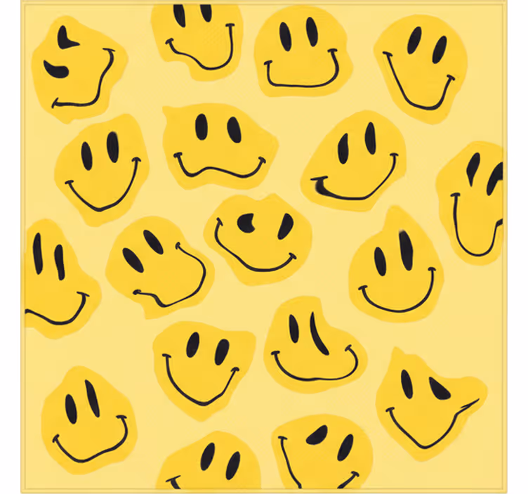 Kids roller blind with quirky smiley faces - TenStickers